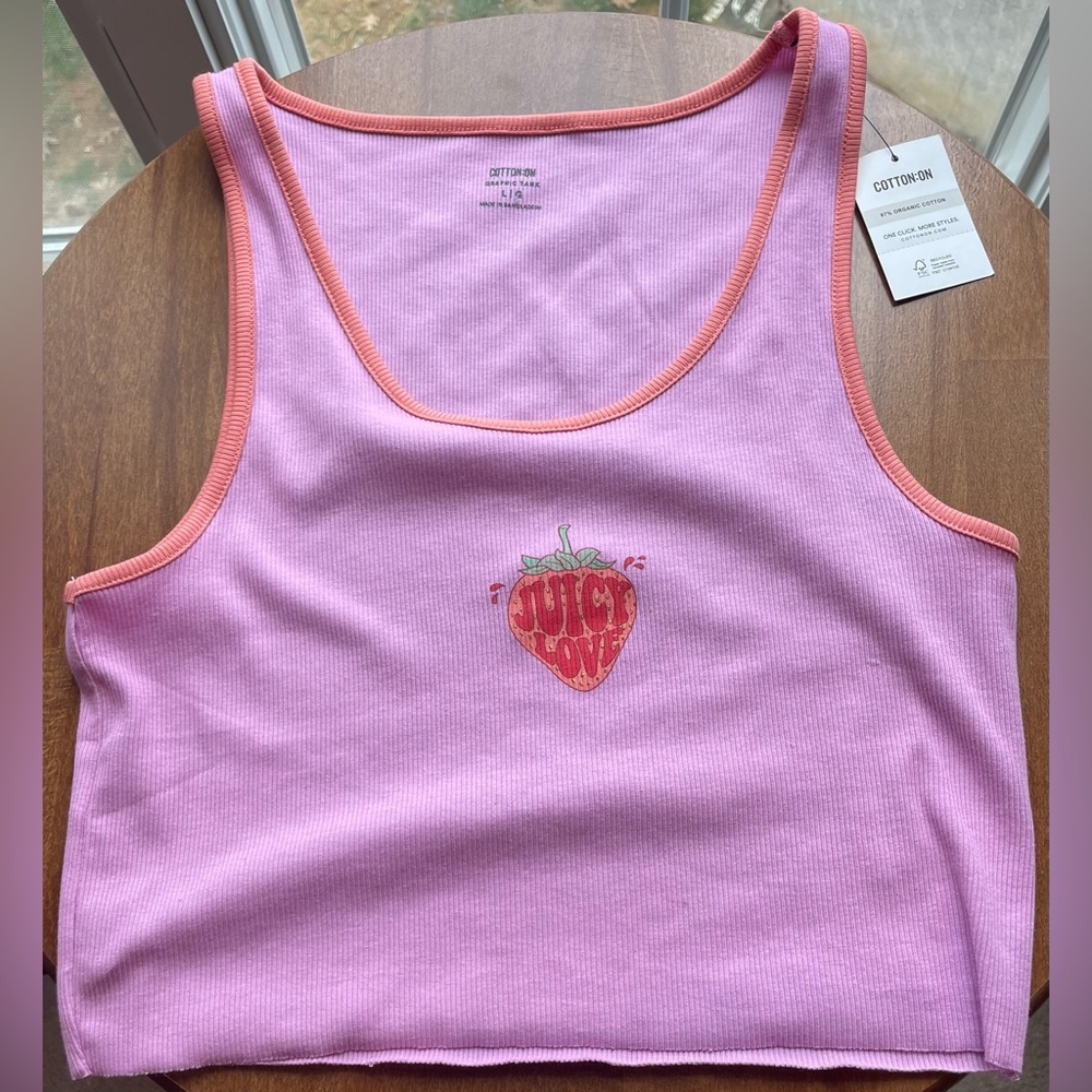 Cotton On crop top, size L, NWT
